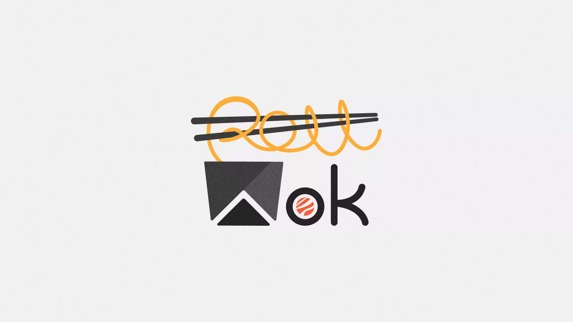 Разработка логотипа суши-бара «Roll Wok Club» в Лангепасе